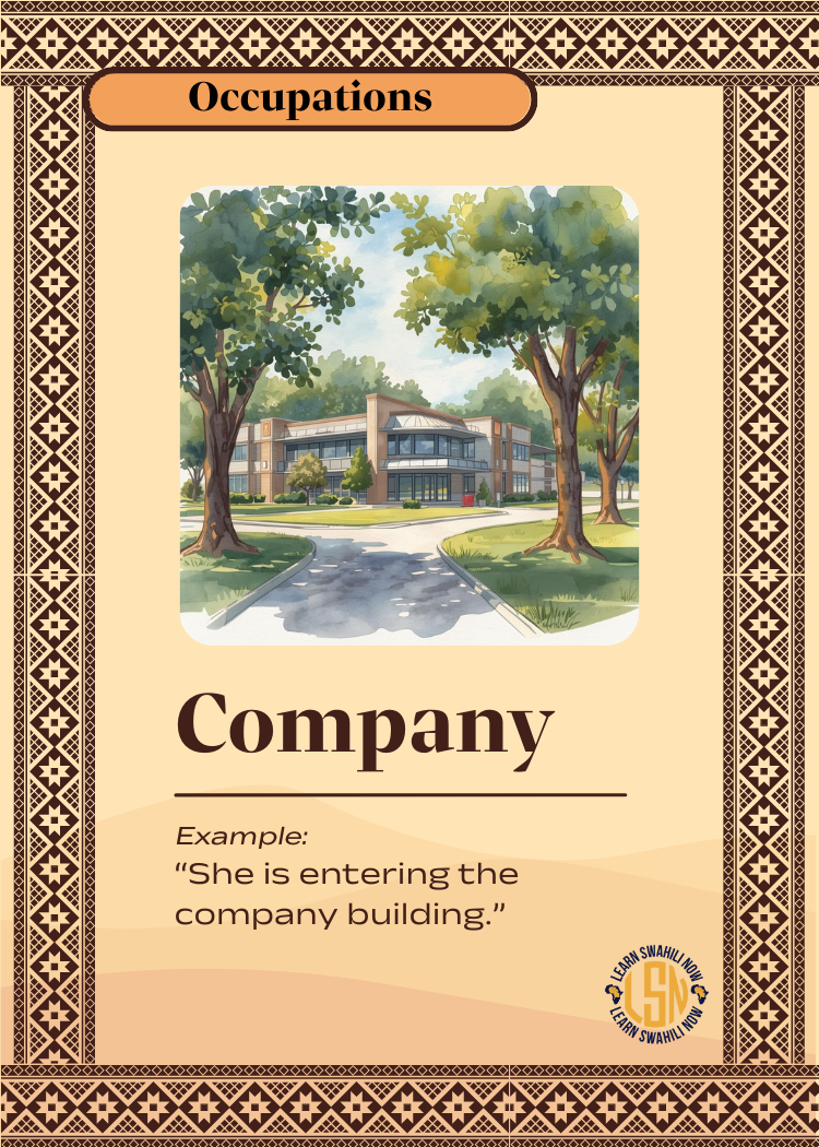 LSN: Swahili Flashcards —Pro Pack 1: Around the House