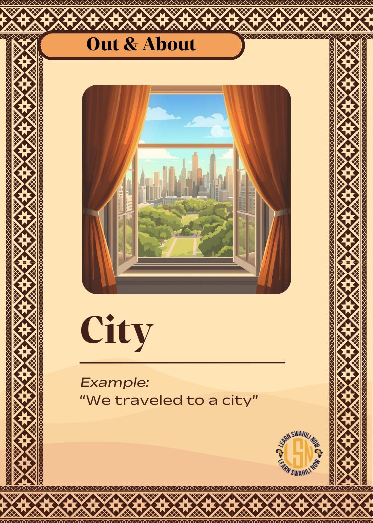 LSN: Swahili Flashcards — Pro Pack 2: Out & About